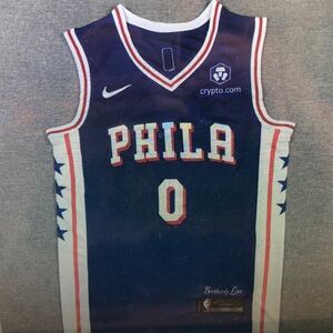 😉Tyrese Maxey Blue Stitched Jersey😍